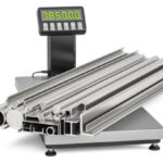 Rolled metal products on industrial scales,